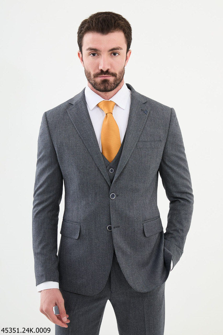 Iallen Dark Gray Suit