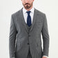 Blanko Navy Blue & Gray Patterned Suit