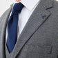 Blanko Navy Blue & Gray Patterned Suit