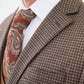 Lanor Brown Patterned Suit