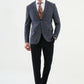 Lanor Navy Blue Patterned Suit