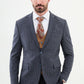 Lanor Navy Blue Patterned Suit