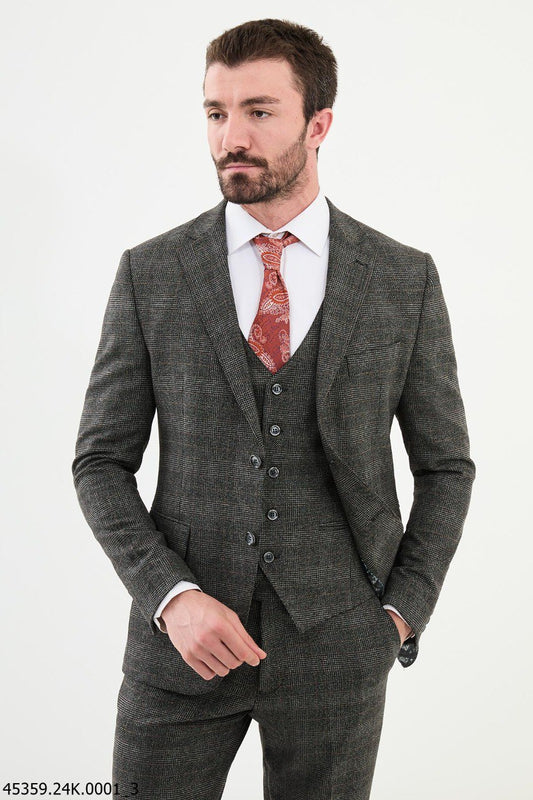 Martin Black Plaid Suit