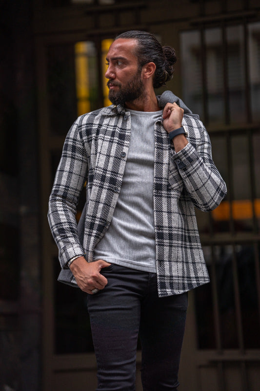 Rollo Lumberjack Slim Fit Shirt (Black & Gray)