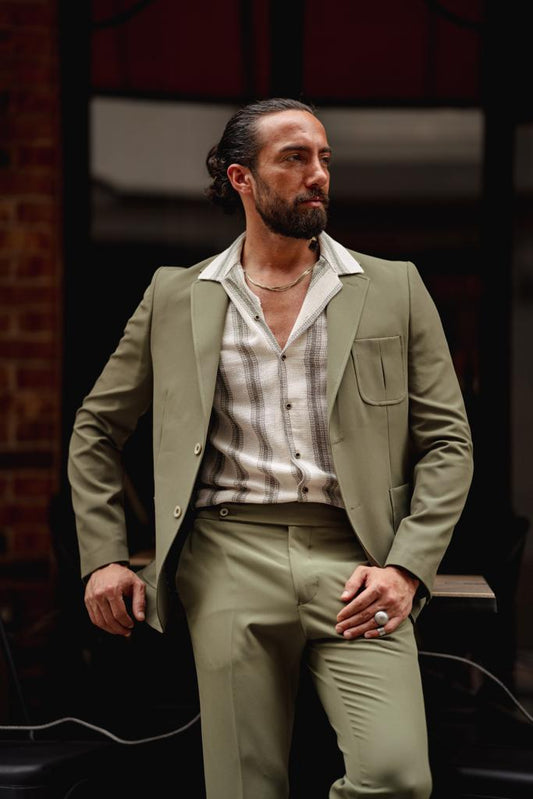 Jax Green Slim Fit Suit