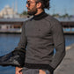 Synx Black Slim Fit Turtleneck Sweater