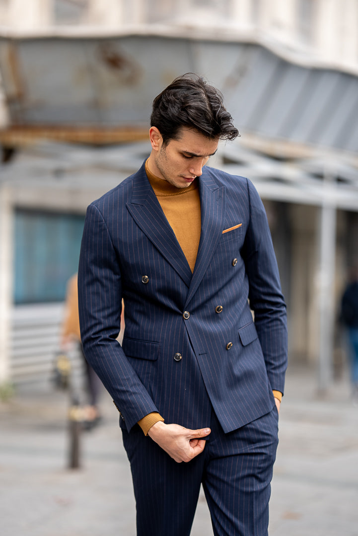 Harry Navy Blue Double Breasted Suit