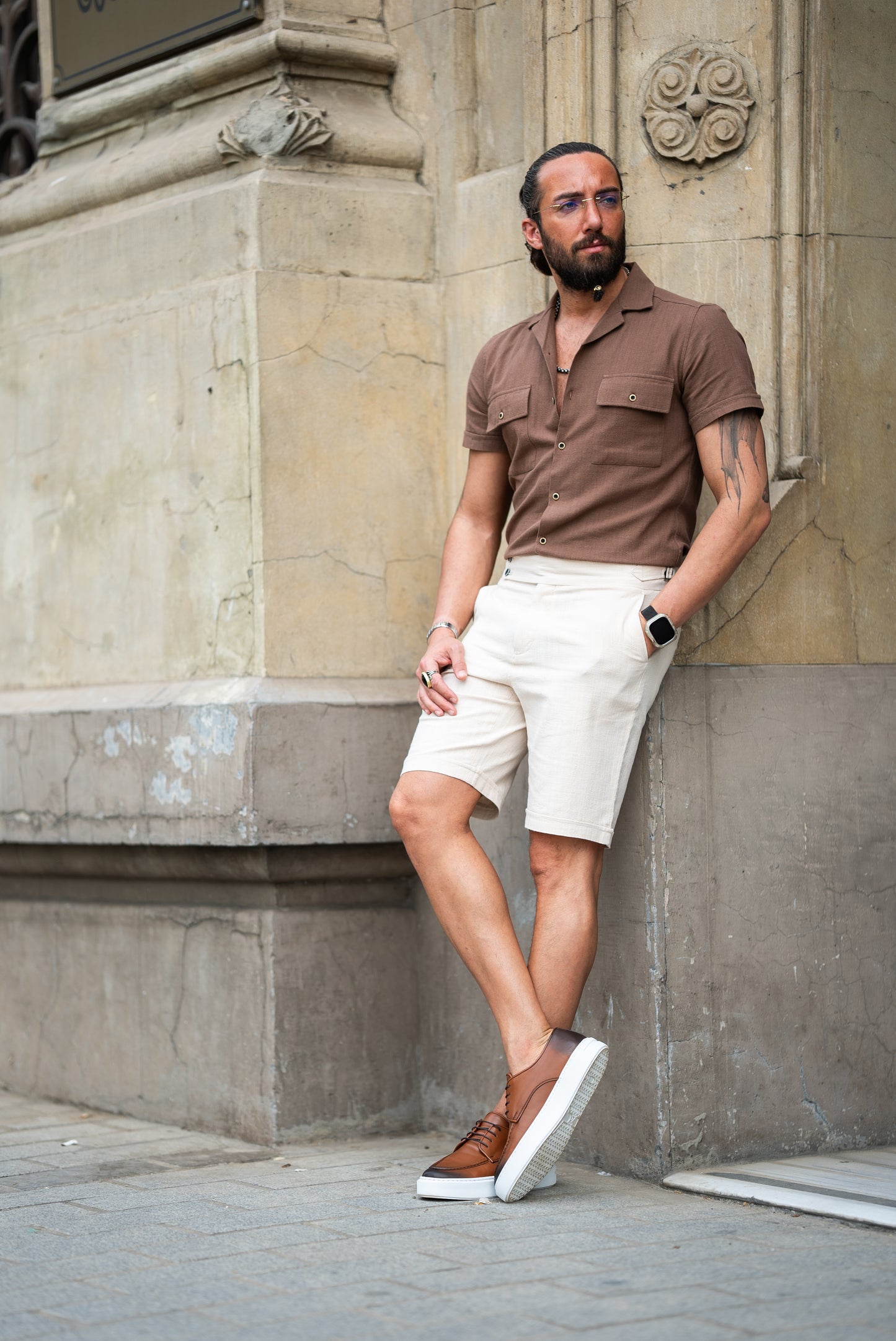 Flynn Brown Short Sleeve Shirt