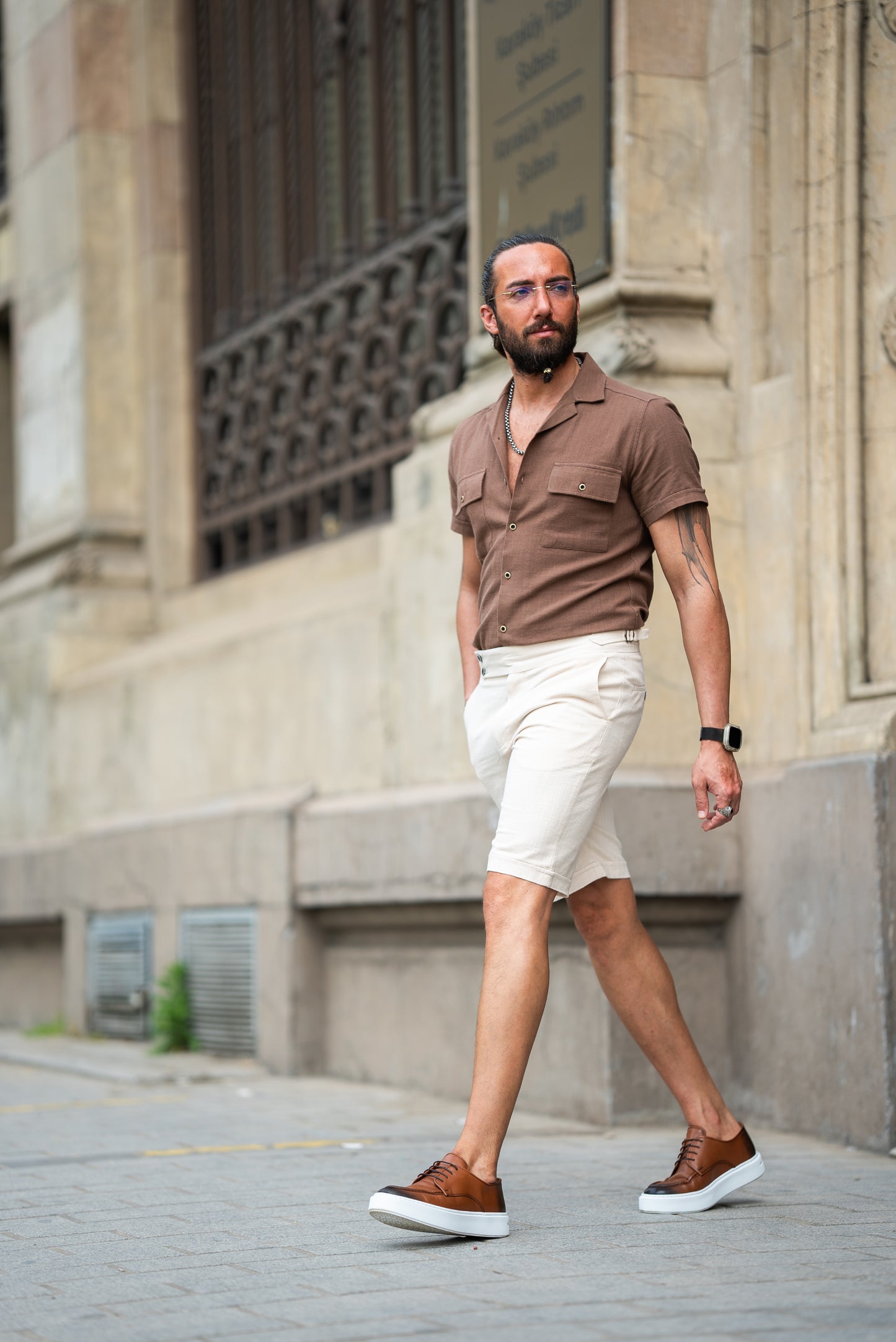 Flynn Brown Short Sleeve Shirt