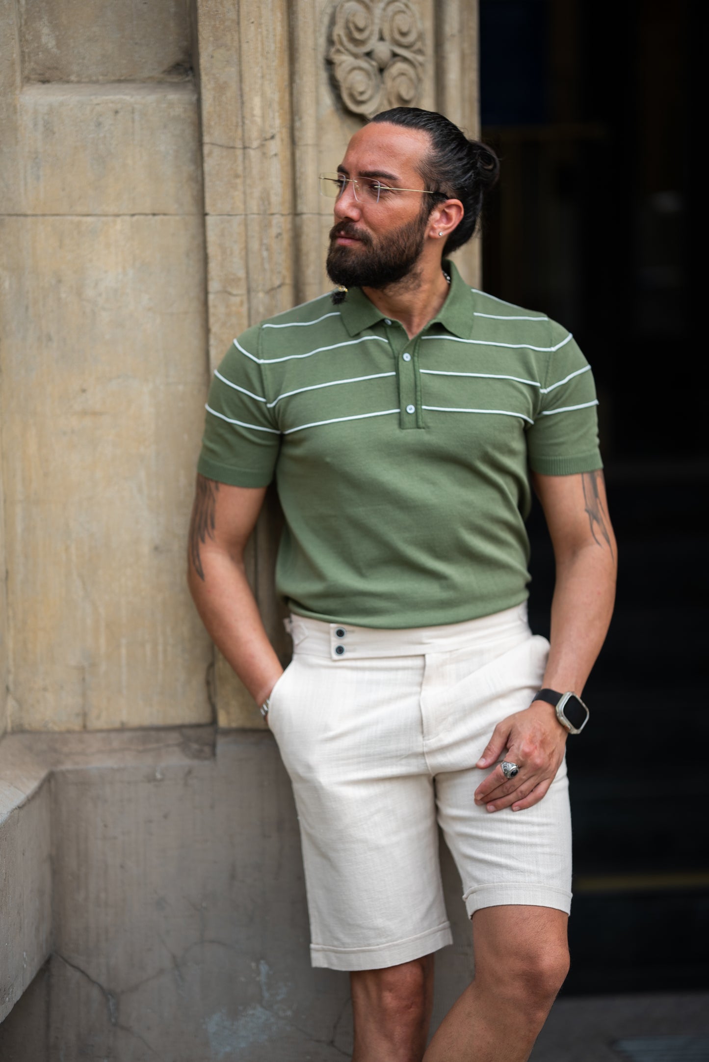 Finley Green Knitted T-Shirt