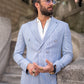 Rondo Blue Striped Double Breasted Blazer