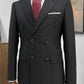 Ebba Black Striped Double Breasted Slim Fit Suit