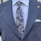 Samuel Navy Blue Houndstooth Wool Blazer