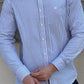 Constantine Striped Slim Fit Shirt (White & Blue)