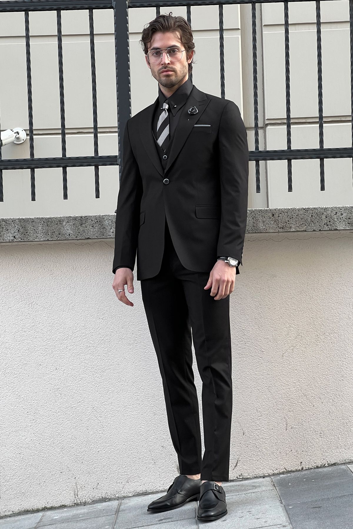 Siena Black Slim Fit Suit