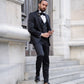 Eder Black Black Tuxedo Suit