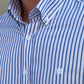 Constantine Striped Slim Fit Shirt (White & Blue)