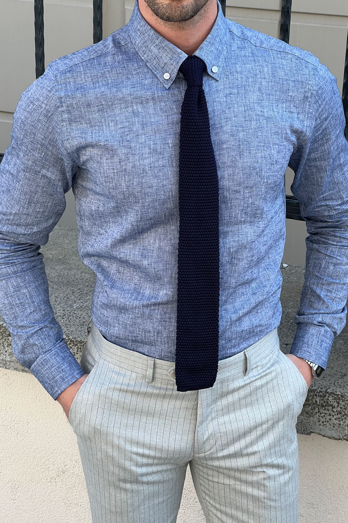 Amman Blue Slim Fit Shirt