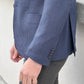 Samuel Navy Blue Houndstooth Wool Blazer