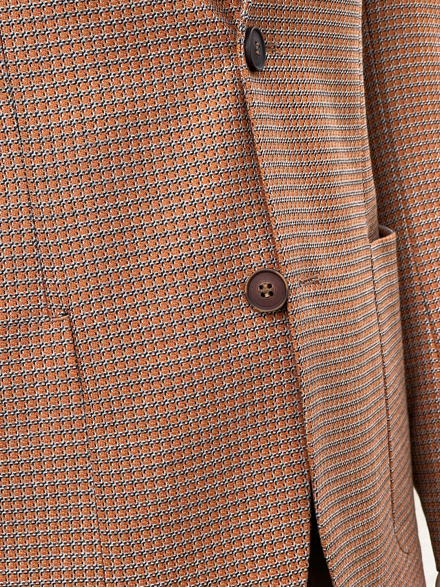 Samuel Camel Houndstooth Wool Blazer