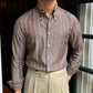 Rugani Brown Striped Shirt