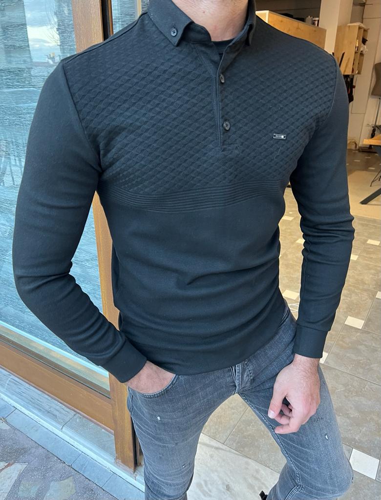 Orlando Black Polo Knitwear