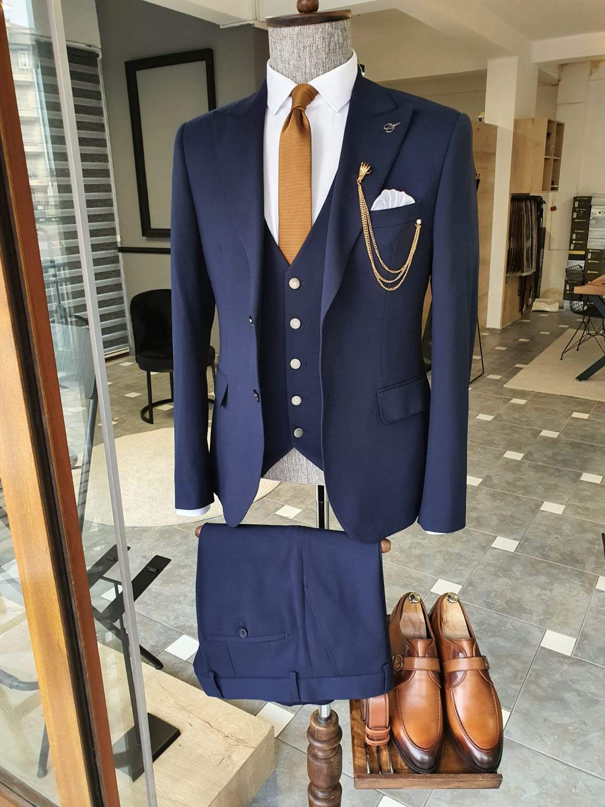 Varese Navy Blue Slim Fit Suit