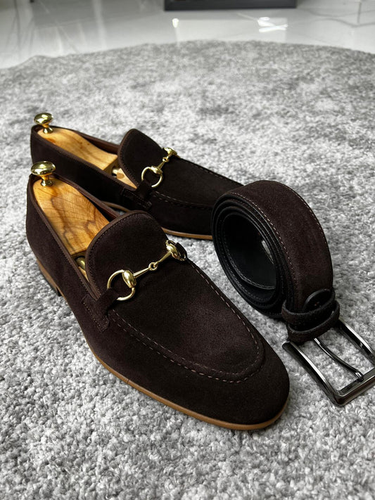 Rava Suede Brown Loafers