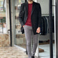 Denver Black Double Breasted Slim Fit Coat