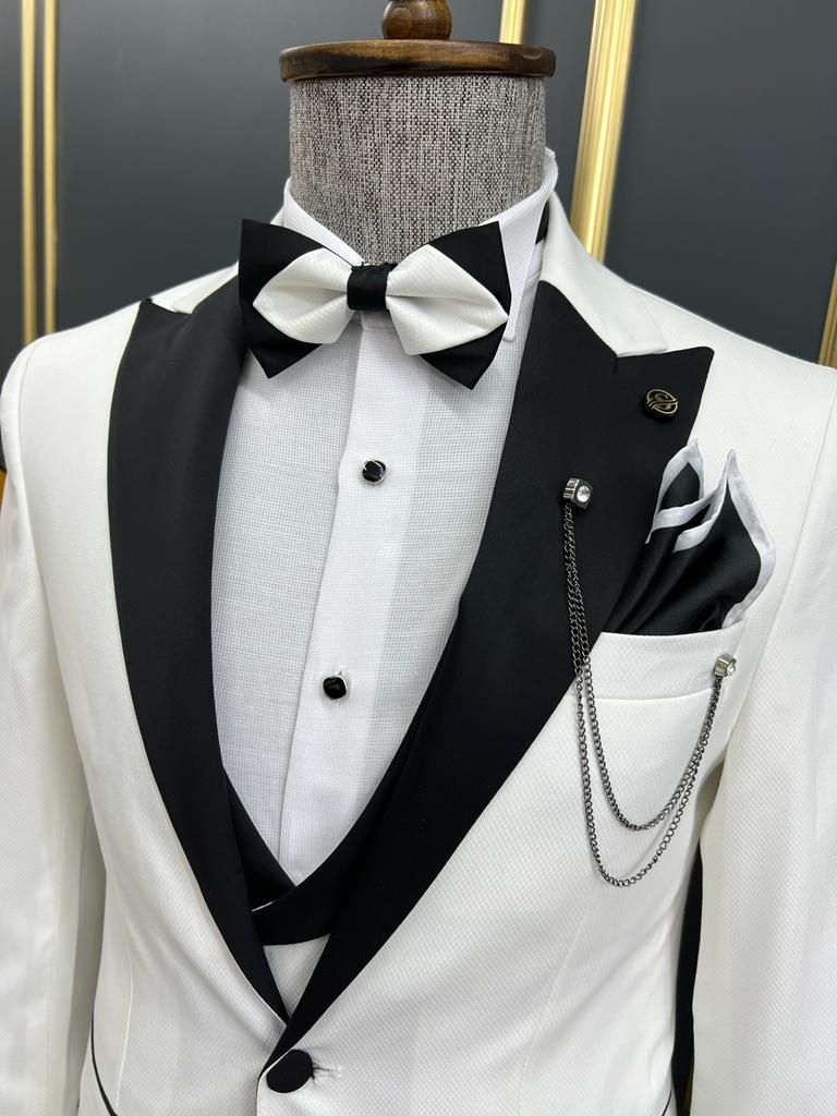 Leon White Tuxedo Suit