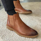 Dallas Camel Leather Chelsea Boots
