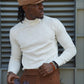 Izmir White Turleneck Sweater