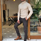 Lucca Beige Turtleneck Knitwear