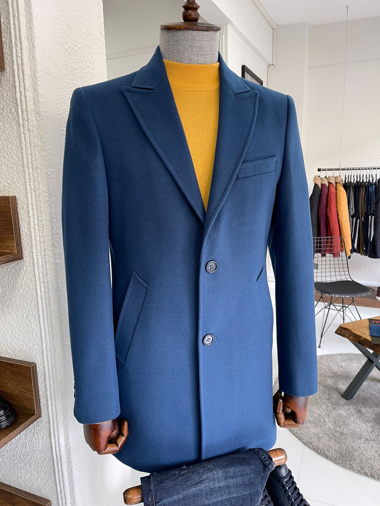 Hamilton Indigo Slim Fit Coat