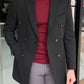 Denver Black Double Breasted Slim Fit Coat