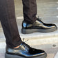 Olena Black Leather Shoes