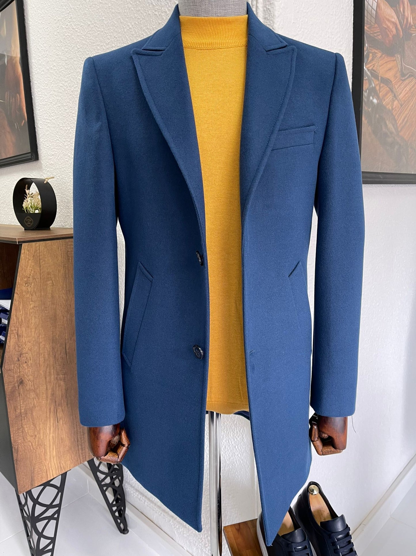 Hamilton Indigo Slim Fit Coat