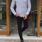 Verona Gray Self-Patterned Slim Fit Shirt