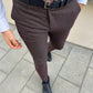 Thomas Claret Red Super Slim Fit Pants