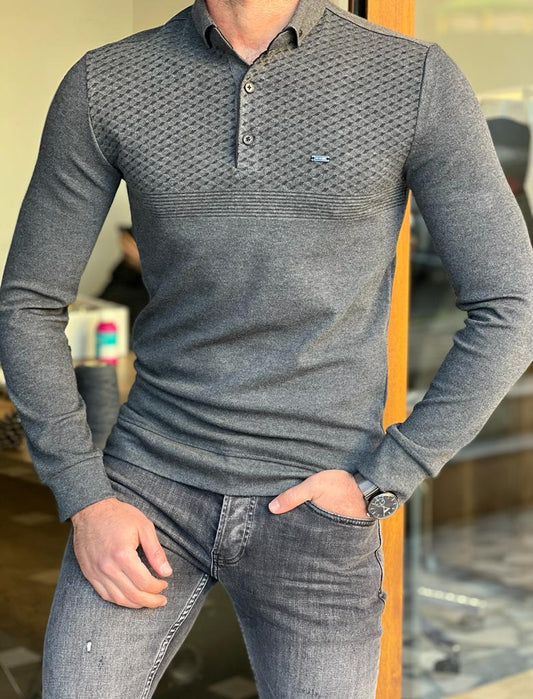 Orlando Gray Polo Knitwear