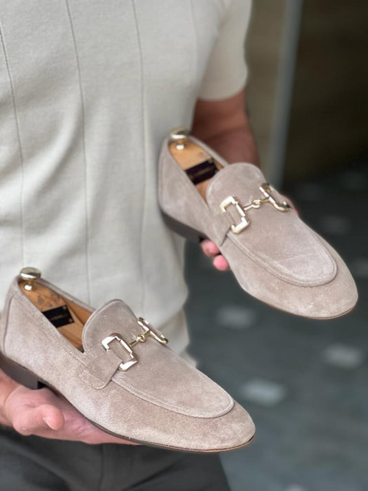 Firencia Suede Beige Loafers