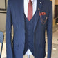 Varese Navy Blue Striped Slim Fit Suit