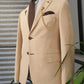 Burgas Beige Slim Fit Blazer