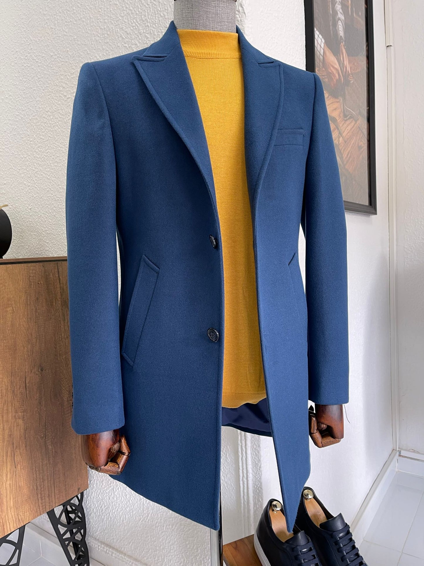 Hamilton Indigo Slim Fit Coat