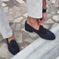 Napoca Suede Navy Blue Loafers