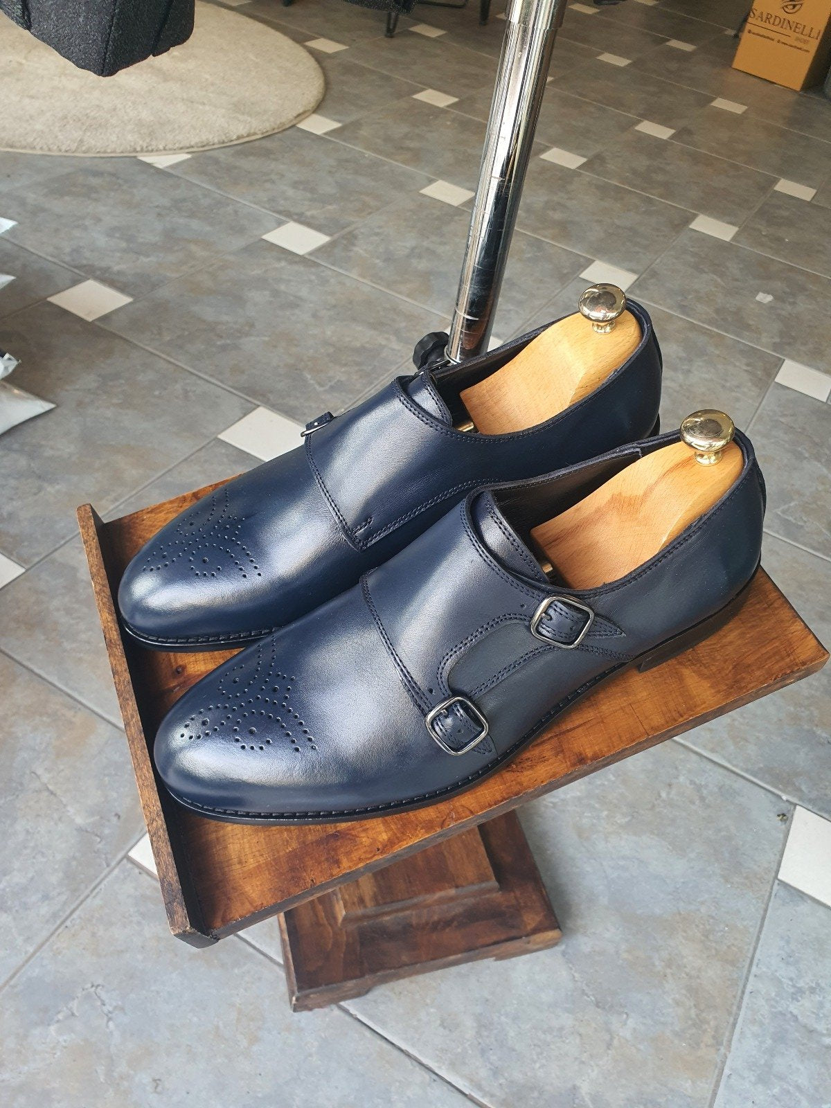 Stuttgart Navy Blue Sardinelli Shoes