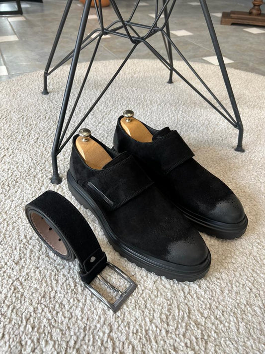 Elche Suede Black Shoes