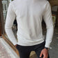 Aachen White Slim Fit Sweater