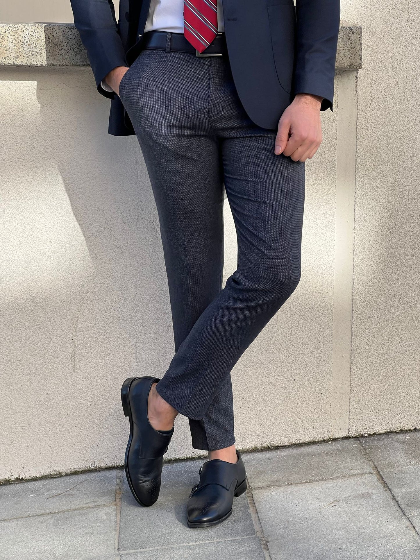 Mason Navy Blue Super Slim Fit Pants