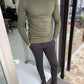 Hamilton Khaki Slim Fit Turtleneck Sweater